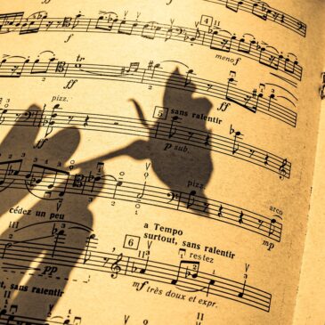 music sheet, in a shadow, flute